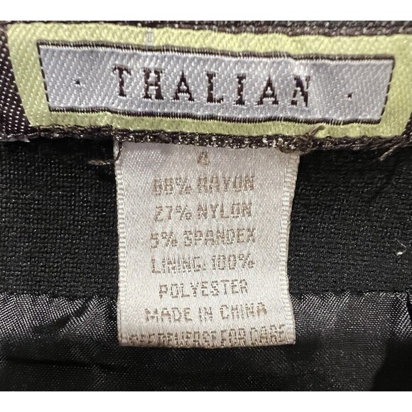 Thalian Women's Black Skirt Pencil Pleated Hem Size Small/4 - Picture 3 of 4